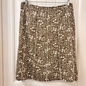 Eddie Bauer Women’s Floral Knee-Length A-Line Skirt Size 12